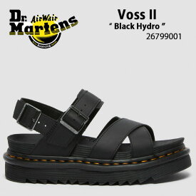 Dr.Martens ドクターマーチン サンダル ベルトサンダル Voss II Black Hydro 26799001 ストラップサンダル ブラック サイズ調整 レディース 女性用 【中古】未使用品