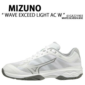 Mizuno ~Ym Xj[J[ WAVE EXCEED LIGHT AC(W) 61GA221903 EG[u GNV[h Cg AC W WHITE SILVE zCg Vo[ V[Y jOV[Y WMOXj[J[ fB[X p