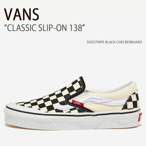 VANS バンズ スニーカー CLASSIC SLIP-ON 138 SIDESTRIPE BLACK CHECKERBOARD VN000BW3BKC クラシックスリッポン138 サイドストライプブラックチェッカーボード メンズ レディース 男性用 女性用