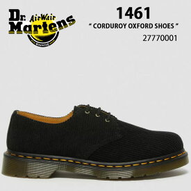 Dr.Martens ドクターマーチン シューズ 1461 Black Duchess Corduroy 27770001 3EYE 3ホール シューズ コーディロイ ブラック メンズ 男性用【中古】未使用品