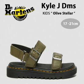 Dr.Martens ドクターマーチン キッズ サンダル JUNIOR KYLE LEATHER SANDAL OLIVE 27252355 ストラップサンダル 子供 キッズ シューズ オリーブ 緑 ベビー用 キッズ用 ジュニア用 子供用【中古】未使用品