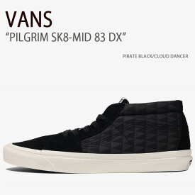 VANS バンズ スニーカー X PILGRIM SK8-MID 83 DX PIRATE BLACK CLOUD DANCER VN0A5JMFC38 ピルグリム スケートミッド83 DX ブラック メンズ レディース 男性用 女性用【中古】未使用品