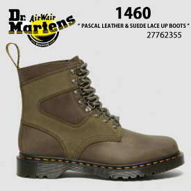 Dr.Martens ドクターマーチン 8タイ ブーツ 1460 PASCAL LEATHER & SUEDE LACE UP BOOTS 27762355 OLIVE EH Suede & Streeter スウェードレザー マウンテンブーツ オリーブ メンズ 男性用【中古】未使用品