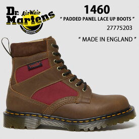 Dr.Martens ドクターマーチン 8ホール ブーツ 1460 MADE IN ENGLAND PADDED PANEL LACE UP BOOTS 27775203 BROWN RED マウンテンブーツ ブラウン レッド メンズ イングランド製 男性用【中古】未使用品