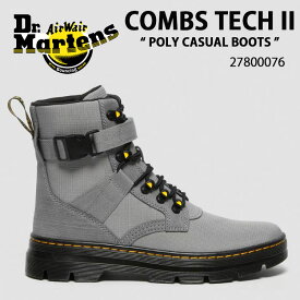 Dr.Martens ドクターマーチン ブーツ COMBS TECH II POLY CASUAL BOOTS GREY ACCORD+POLY RIPSTOP 27800076 ミドルブーツ ミディ ラバーソール グレー メンズ レディース 男性用 女性用 男女兼用【中古】未使用品