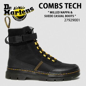 Dr.Martens ドクターマーチン ブーツ COMBS TECH MILLED NAPPA & SUEDE CASUAL BOOTS BLACK ブラック 27929001 ミドルブーツ ミディ ラバーソール メンズ レディース 男性用 女性用 男女兼用【中古】未使用品