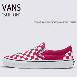 VANS oY Xj[J[ SLIP-ON COLOR THEORY CHECKERBOARD CHERRIES JUBILEE VN000BVZC9L Xb| `FbJ[{[h Y fB[X jp p
