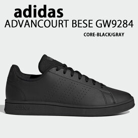 adidas アディダス スニーカー ADVANCOURT BASE LIFESTYLE GW9284 アドバンコート BLACK GRAY シューズ テニスシューズ ライフスタイル ブラック グレー メンズ レディース【中古】未使用品