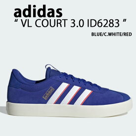 adidas アディダス スニーカー VL COURT 3.0 ID6283 VLコート3.0 SEMI LUCID BLUE CLOUD WHITE BRIGHT RED シューズ セミルーシッドブルー クラウドホワイト ブライトレッド メンズ レディース【中古】未使用品