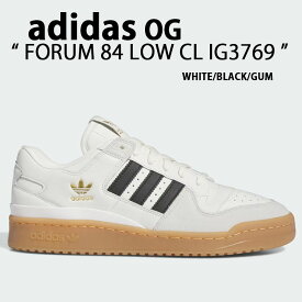 adidas originals アディダス スニーカー FORUM LOW 84 CL IG3769 フォーラムロー84 WHITE BLACK GUM シューズ レザー 本革 ホワイト ブラック ガム メンズ レディース【中古】未使用品