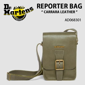 Dr.Martens ドクターマーチン バッグ CARRARA LEATHER REPORTER BAGS AD068301 OLIVE クロスバッグ ショルダーバッグ オリーブ メンズ レディース 男性用 女性用【中古】未使用品