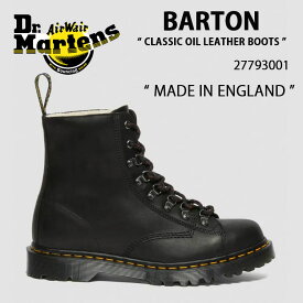 Dr.Martens ドクターマーチン 8ホール ブーツ BARTON CLASSIC OIL LEATHER BOOTS MADE IN ENGLAND 27793001 BLACK CLASSIC OILED SHOULDER バートン マウンテンブーツ ブラック メンズ レディース イングランド製 男性用 女性用【中古】未使用品