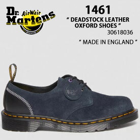 Dr.Martens ドクターマーチン レザーシューズ MIE 1461 DEADSTOCK LEATHER OXFORD SHOES 30618036 MADE IN ENGLAND Black+Indigo+Black QUILON + SUEDE イングランド製 英国製 3EYE 3ホール シューズ ブラック インディゴ メンズ 男性用 【中古】未使用品