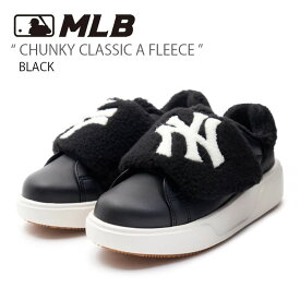 MLB エムエルビー スニーカー CHUNKY CLASSIC A FLEECE チャンキー クラシック A フリース ボアスニーカー シューズ 厚底スニーカー ニューヨークヤンキース ブラック メンズ レディース 男女兼用 男性用 女性用 3ASXCCP36-50BKS【中古】未使用品