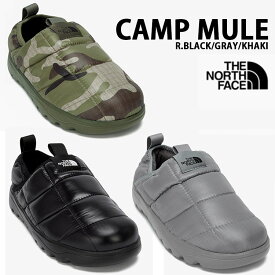 THE NORTH FACE ノースフェイス ダウンサンダル CAMP MULE キャンプ ミュール スリッポン BLACK GRAY KHAKI 迷彩 シューズ サンダル スリッパ 上履き 外履き 会社用 学校用 メンズ レディース NS93P54A/B/C【中古】未使用品