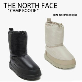 THE NORTH FACE ノースフェイス ショートブーツ CAMP BOOTIE キャンプブーティ ダウンブーツ シューズ 外履き ウィンターブーツ リアルブラック ダークベージュ メンズ レディース 男性用 女性用 NS99P52J/K【中古】未使用品