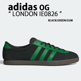adidas originals アディダス スニーカー LONDON IE0826 BLACK GREEN GUM ロンドン シューズ スエード スウェード ブラック グリーン ガムソール メンズ レディース【中古】未使用品