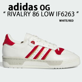 adidas originals アディダス スニーカー RIVALRY 86 LOW IF6263 WHITE RED シューズ ライバリー ロー クラシック レザー 本革 ホワイト レッド メンズ レディース【中古】未使用品