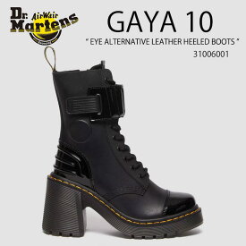 Dr.Martens ドクターマーチン Gaya 10-Eye Alternative Leather Heeled Boots 31006001 BLACK Sendal + Soft Patent Pu ブラック レディース 女性用【中古】未使用品
