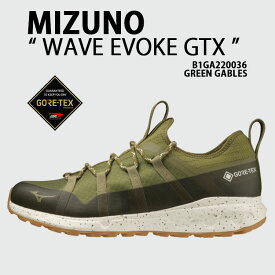 Mizuno ミズノ スニーカーゴアテックス WAVE EVOKE GTX B1GA22036 GREEN GABLES ウエーブエボーク GORE-TEX シューズ グリーンゲイブルズ 防水 アウトドア ランニング メンズ【中古】未使用品