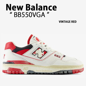 New Balance ニューバランス スニーカー BB550VGA VINTAGE RED シューズ NewBalanceBB550 ニューバランスBB550 レザー 本革 ヴィンテージ レッド レトロデザイン ダッドシューズ メンズ レディース【中古】未使用品