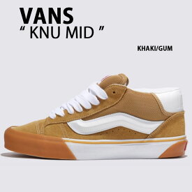 VANS バンズ スニーカー Knu Mid KHAKI GUM VN000CQ95SM ニューミッド カーキー ガム スエード スウェード メンズ レディース 男性用 女性用【中古】未使用品