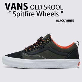 VANS バンズ スニーカー Spitfire Wheels OLD SKOOL スピットファイアホイール オールドスクール シューズ BLACK WHITE ORANGE スエード スケシュー コラボ メンズ レディース VN0A5FCBBFM1【中古】未使用品