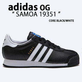 adidas originals アディダス スニーカー SAMOA 19351 サモア CORE BLACK WHITE シューズ レザー 本革 テラス系 T-トゥ ブラック ヴィンテージ メンズ レディース【中古】未使用品