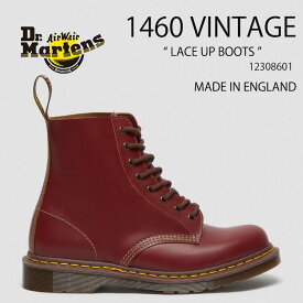 Dr.Martens ドクターマーチン 8ホールブーツ レザーブーツ 1460 VINTAGE "MADE IN ENGLAND" LACE UP BOOTS 12308601 Red Quilon ヴィンテージ イングランド製 シューズ メンズ 男性用【中古】未使用品