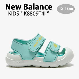 New Balance ニューバランス キッズ サンダル NewBalance 8809 MINT キッズシューズ ミント ホワイト チェック柄 ベルクロ K8809T4I ベビー用 キッズ用 ジュニア用 子供用【中古】未使用品