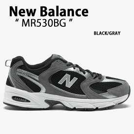 New Balance ニューバランス スニーカー MR530BG BLACK GRAY シューズ メッシュ スエード NewBalance530 ニューバランス530 ブラック グレー ランシュー メンズ レディース【中古】未使用品