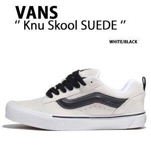 VANS oY Xj[J[ VANS Knu Skool SUEDE WHITE BLACK VN0009QCYB2 j[XN[ XG[h zCg ubN Y fB[X jp p
