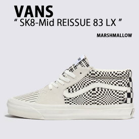 VANS バンズ スニーカー SK8-Mid REISSUE 83 LX PATTERN CLASH MARSHMALLOW VN000CQQFS8 スケートミッド リーシュ 83 LX マシュマロ メンズ レディース 男性用 女性用 【中古】未使用品