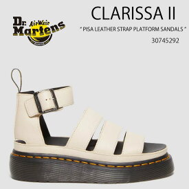 Dr.Martens ドクターマーチン サンダル ストラップサンダル CLARISSA II PISA LEATHER STRAP PLATFORM SANDALS 30745292 Parchment Beige Pisa クラリッサ 2 ベージュ サイズ調整 レディース 女性用【中古】未使用品