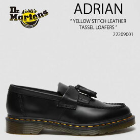 Dr.Martens ドクターマーチン タッセル ローファーシューズ ADRIAN YELLOW STITCH LEATHER TASSEL LOAFERS 22209001 Black Smooth Leather ブラック スムースレザー ラバーソール メンズ レディース 男性用 女性用【中古】未使用品