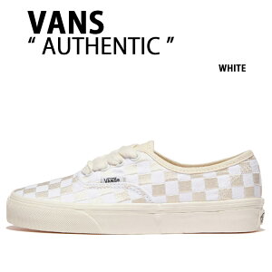 VANS バンズ スニーカー AUTHENTIC EMBROIDERED CHECKER WHITE VN0009PVCJD オーセンティック エンブロイダリーチェッカー ホワイト メンズ レディース 男性用 女性用