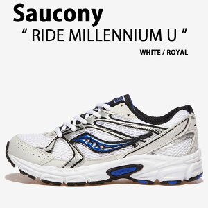 Saucony �T�b�J�j�[ �X�j�[�J�[ RIDE MILLENNIUM U S70812-4 WHITE ROYAL �V���[�Y ���C�h �~���j�A�� �z���C�g ���C���� �����Y ���f�B�[�X �j���p �����p