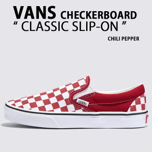 VANS oY Xj[J[ CLASSIC SLIP-ON CHECKERBOARD CHILI PEPPER VN000DAH14A V[Y NVbN Xb| `FbJ[{[h bh Y fB[X