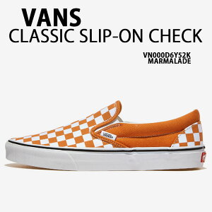 VANS oY Xb| CLASSIC SLIP-ON COLOR BUNDLE CHECKERBOARD MARMALADE VN000D6Y52K NVbNXb| `FbJ[{[h }[}[h Y fB[X