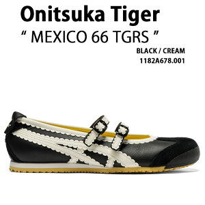 Onitsuka Tiger �I�j�c�J�^�C�K�[ ���f�B�[�X �X�j�[�J�[ MEXICO 66 TGRS �V���[�Y ���L�V�R66�^�C�K�[�X �p���v�X BLACK CREAM �u���b�N �N���[�� 1182A678.001