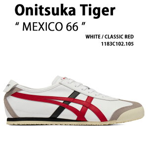 Onitsuka Tiger �I�j�c�J�^�C�K�[ �X�j�[�J�[ MEXICO 66 1183C102.105 �V���[�Y ���L�V�R66 WHITE RED �z���C�g ���b�h �����Y ���f�B�[�X