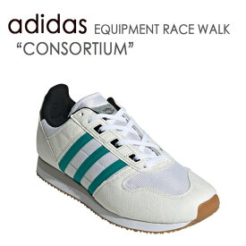 adidas アディダス スニーカー EQUIPMENT RACE WALK エキップメント レース ウォーク CONSORTIUM コンソーシアム EQT S29093 ホワイト メンズ 男性用 【中古】未使用品