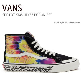 VANS バンズ スニーカー TIE DYE SK8-HI 138 DECON SF BLACK MARSHMALLOW タイダイスケートハイ138デコンSF ブラック マシュマロ ヴァンズ シューズ メンズ レディース 男女兼用 VN0A4BX226T1【中古】未使用品