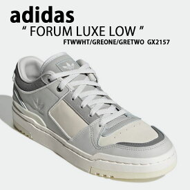adidas アディダス スニーカー Forum Luxe Low フォーラム ラックス ロー GX2157 WHITE GRAY ホワイト グレー レザー 本革 メンズ 男性用【中古】未使用品