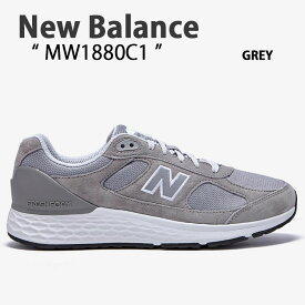 New Balance ニューバランス スニーカー MW1880 GRAY MQ1880C1 グレー ロゴ シューズ レザー メンズ 男性用 NEWBALANCE【中古】未使用品