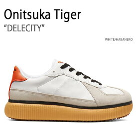 Onitsuka Tiger オニツカタイガー スニーカー DELECITY WHITE HABANERO デレシティ ホワイト ハバネロ メンズ レディース 男女共用 男性用 女性用 1183B874.102 【中古】未使用品