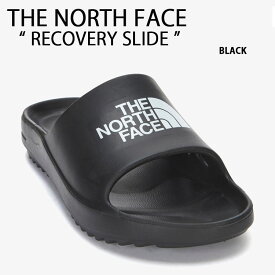 THE NORTH FACE ノースフェイス サンダル RECOVERY SLIDE BLACK 一体型サンダル 一体形成 リカバリー スライド スライドサンダル スリッパー ビッグ ロゴ WHITELABEL ブラック メンズ レディース NS98N10J【中古】未使用品