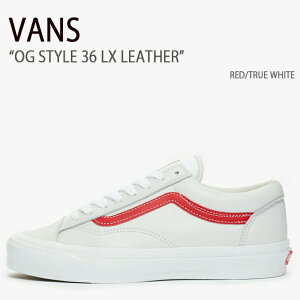 VANS oY Xj[J[ OG STYLE 36 LX LEATHER RED TRUE WHITE X^C 36 U[ bh gD[zCg Y fB[X jp p jp V[Y VN0A4BVE21D