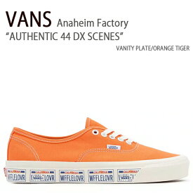 VANS バンズ スニーカー AUTHENTIC 44 DX ANAHEIM FACTORY SCENES VANITY PLATE ORANGE TIGER オーセンティック アナハイム シーン バニティープレート オレンジタイガー メンズ レディース 男性用 女性用 男女兼用 VN0A5KX4AXD【中古】未使用品