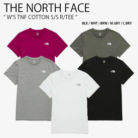 THE NORTH FACE ノースフェイス Tシャツ W'S TNF COTTON S/S R/TEE ウィメンズ コットン ショートスリーブ ティーシャツ ラウンドネック クルーネック ベーシックフィット ロゴ レディース NT7UN30A/B/C/D/E【中古】未使用品
